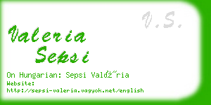 valeria sepsi business card